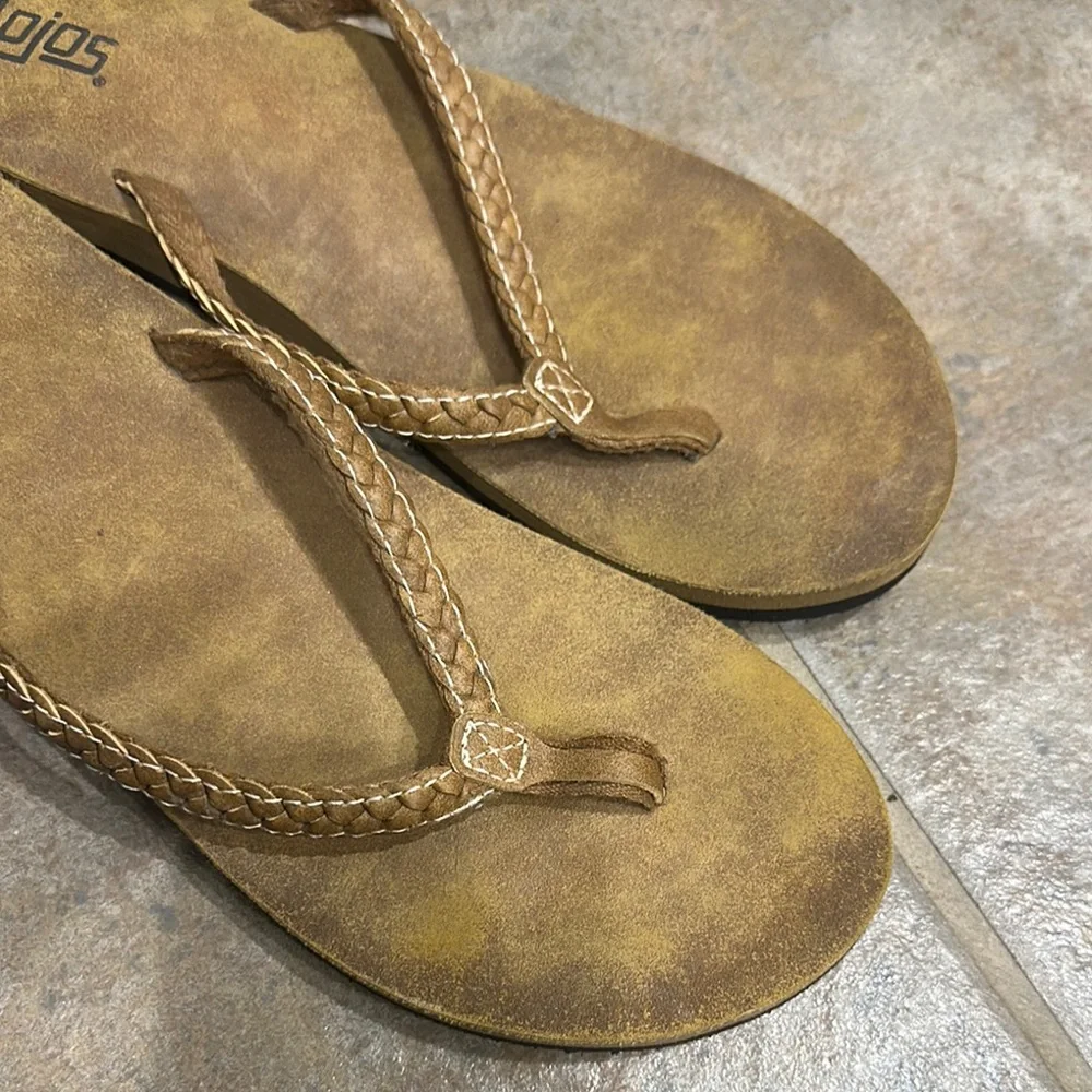 Flojos Brown Sandals with Braided Straps - Picture 2 of 3
